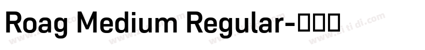 Roag Medium Regular字体转换